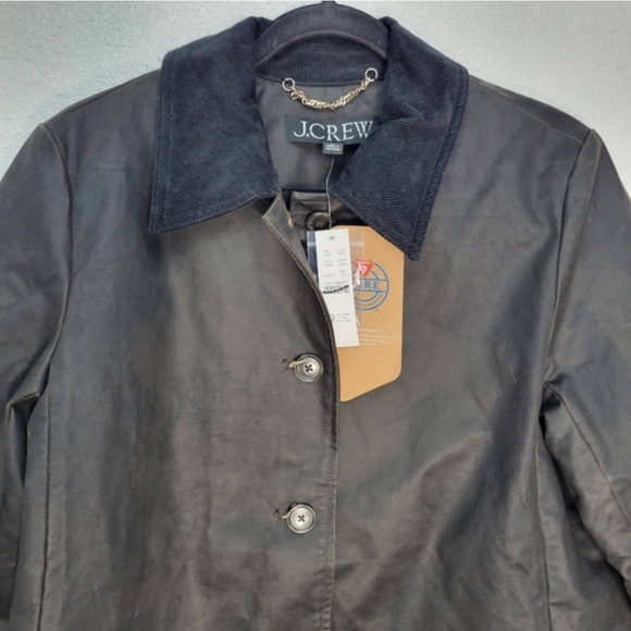 J Crew Coated Barn Jacket™  CN058 NWT $278 Washed Black Grey Combo - Picture 6 of 8